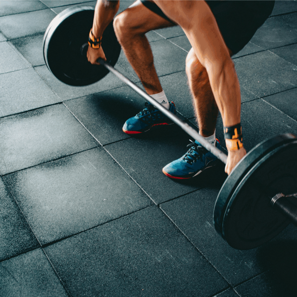 man, olympic bar, gewichten, deadlift