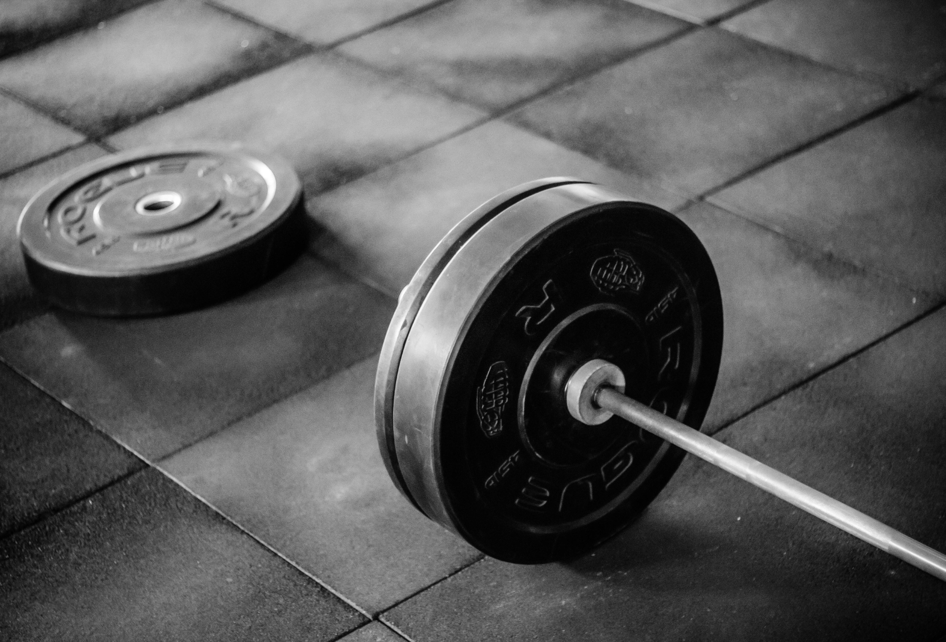 Olympic bar, gewichten, gym